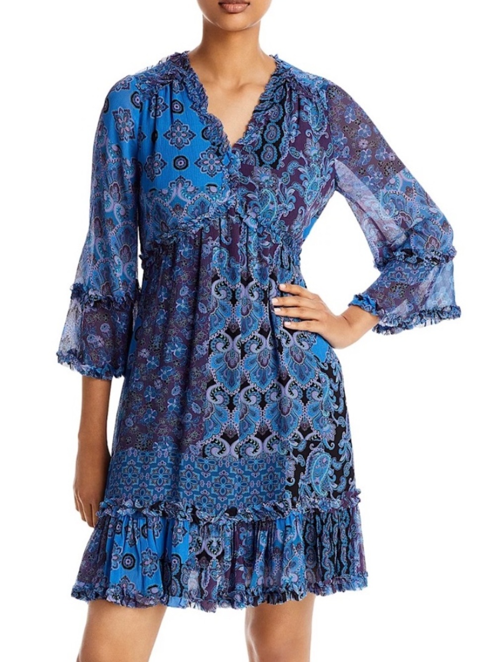 Kobi Halperin Emilee Patchwork Dress - XXL
